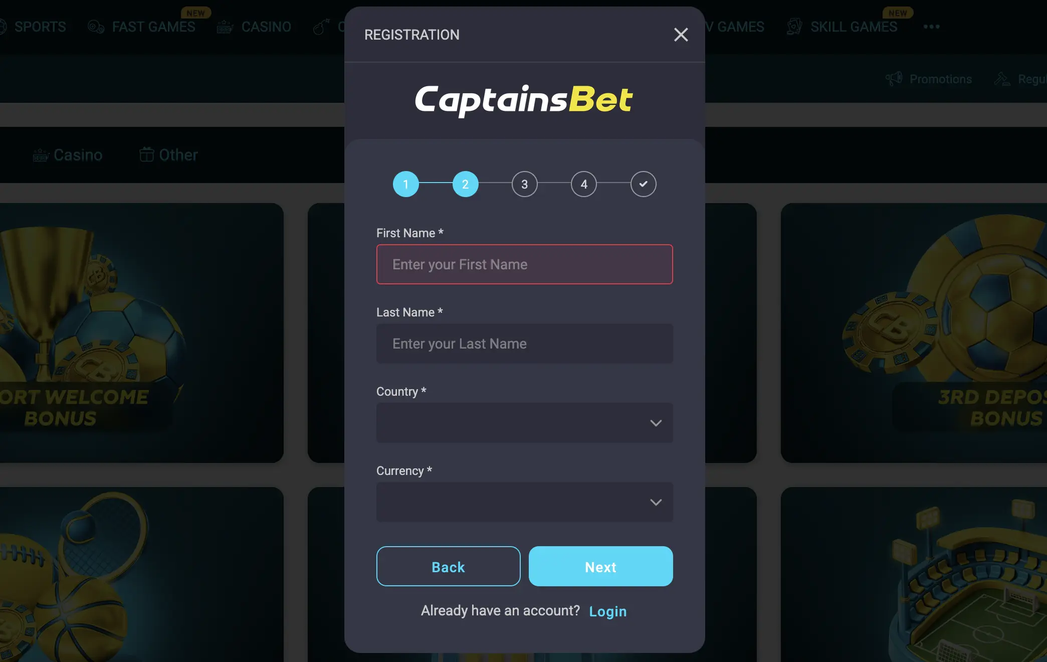 CaptainsBet Kenya sign up guide
